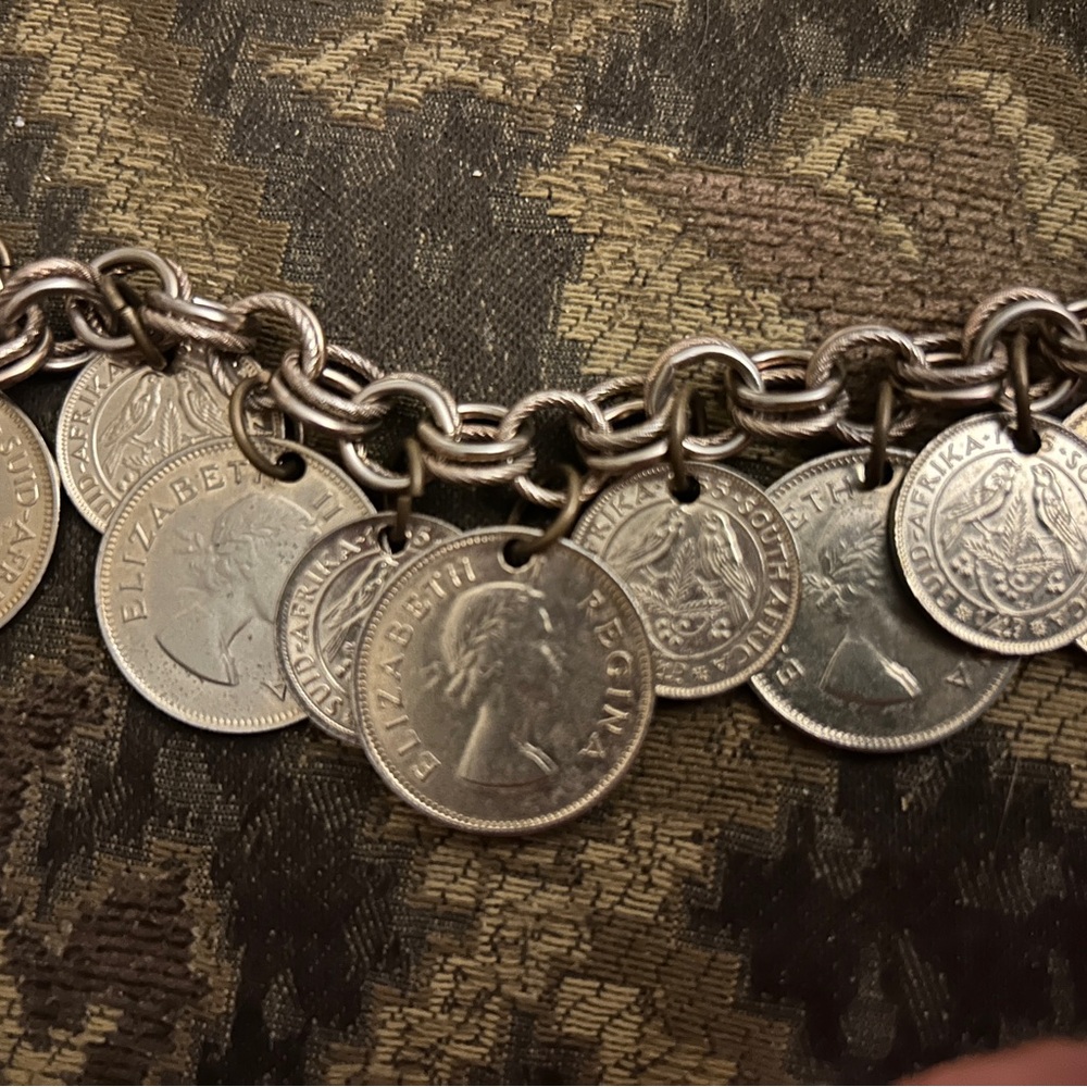 Queen Elizabeth Coin Bracelet - Commemorative visit to South Africa 1956